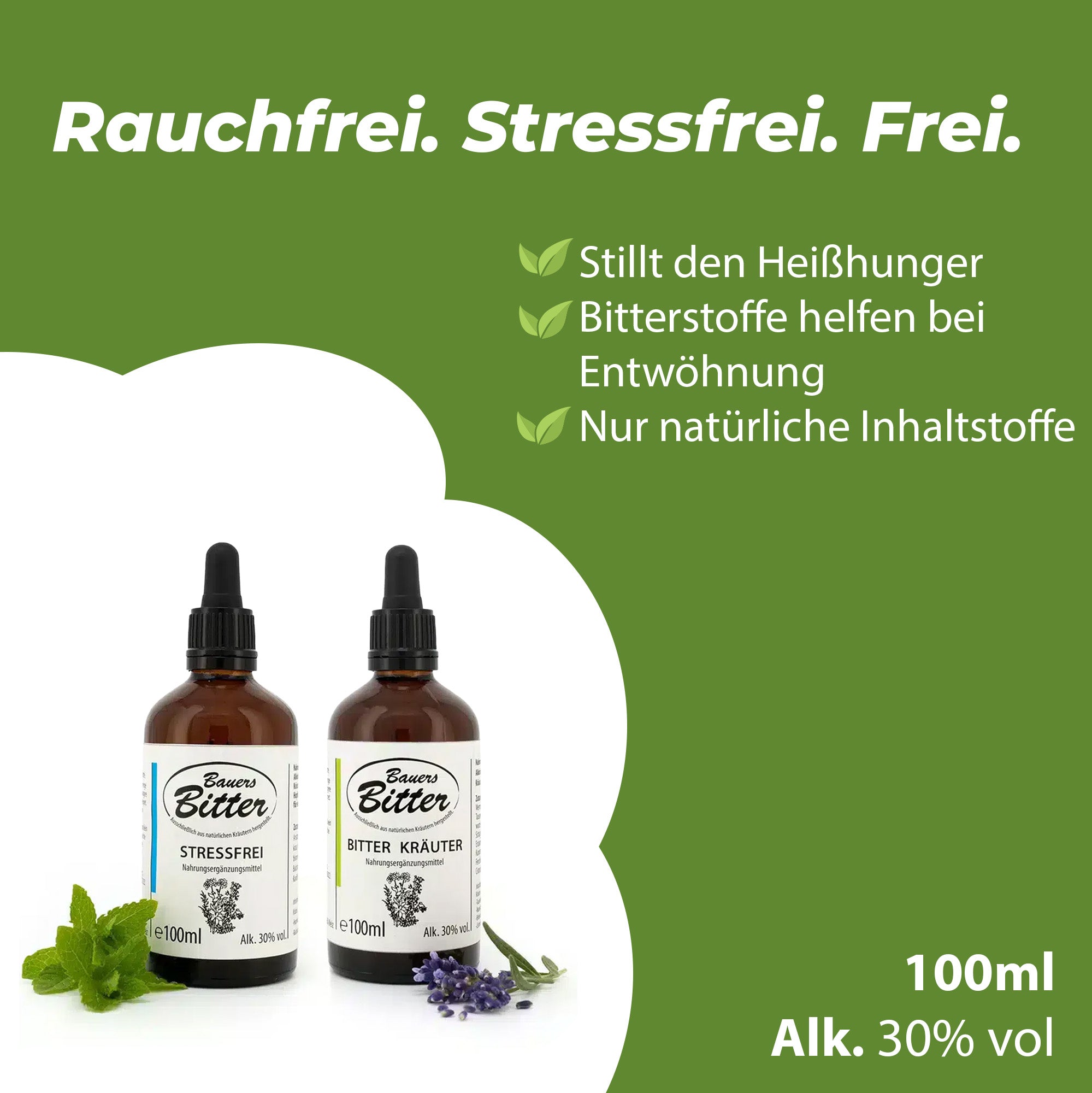 Bauers Bitter Kräuter & Stressfrei RAUCHFREI Set