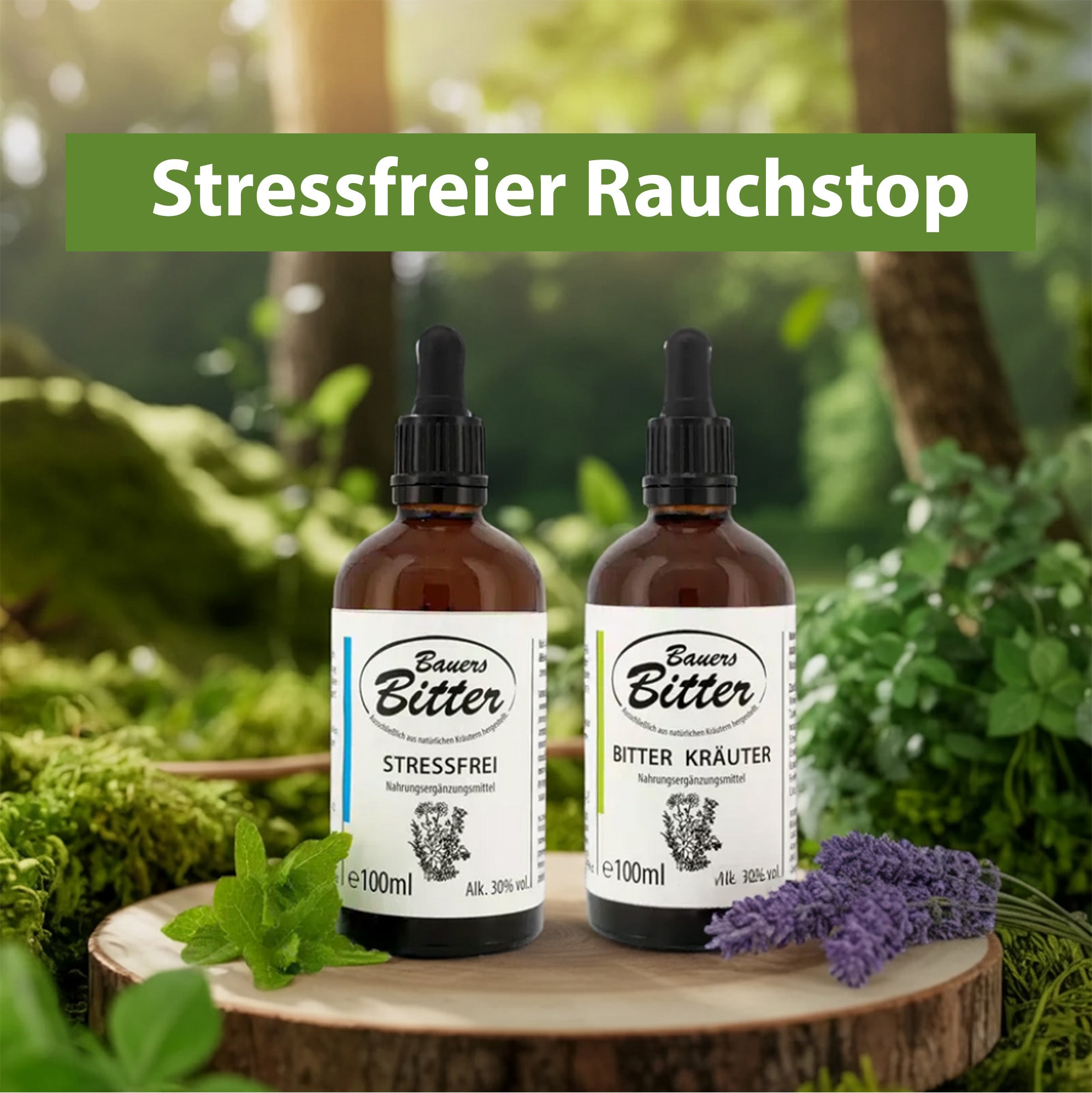 Bauers Bitter Kräuter & Stressfrei RAUCHFREI Set