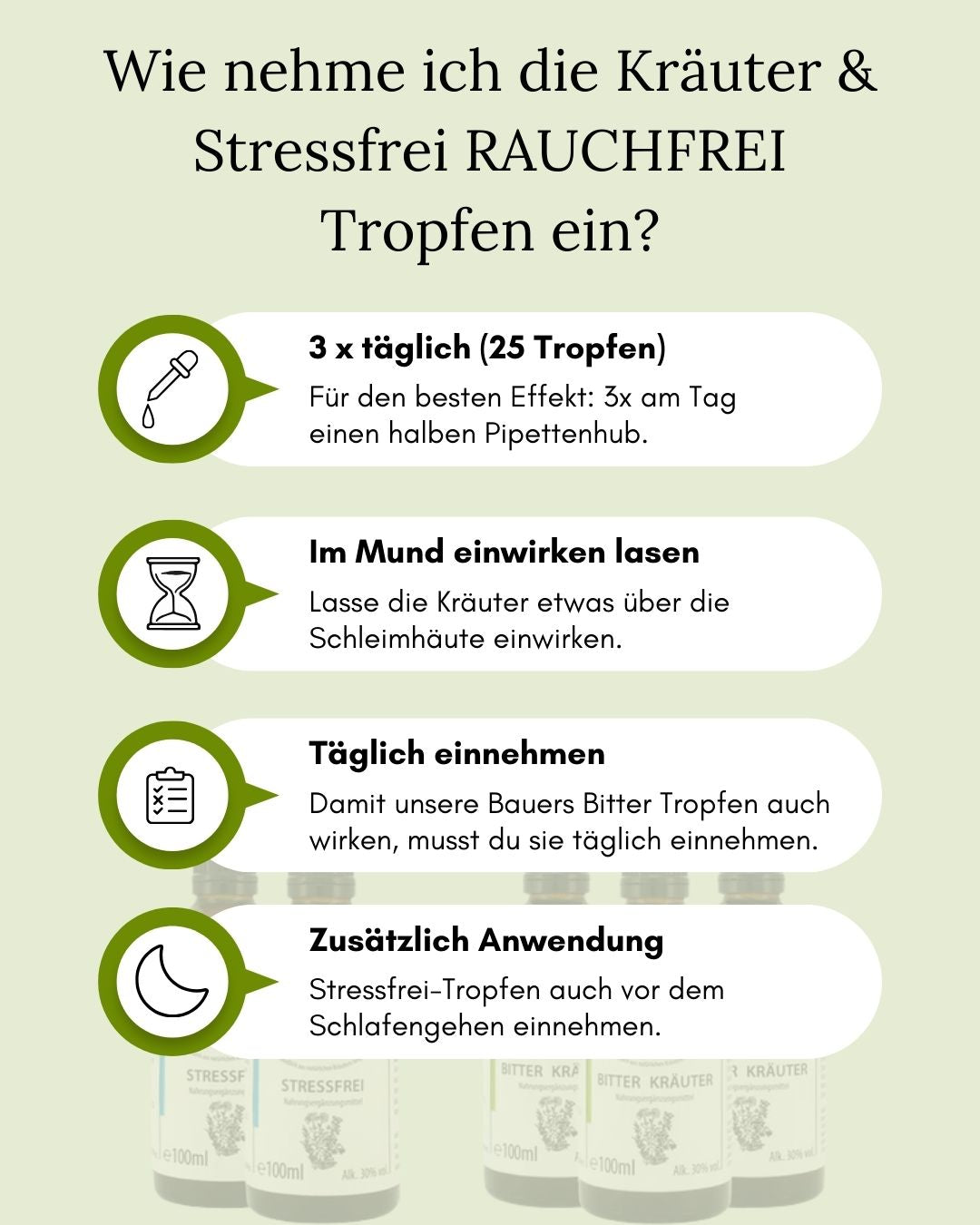 Bauers Bitter Kräuter & Stressfrei RAUCHFREI Set XXL | 15 WOCHEN Kur