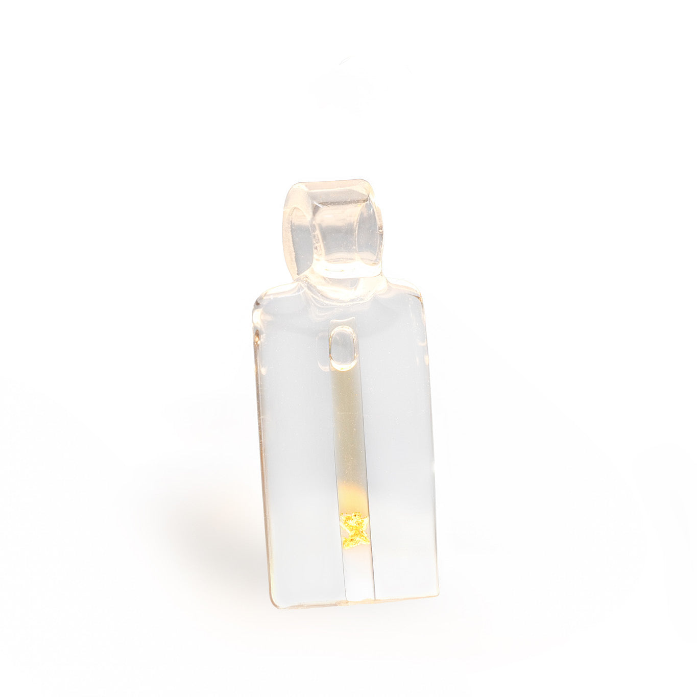 Mundgeblasene Phiole mit Seelengold (Flach)